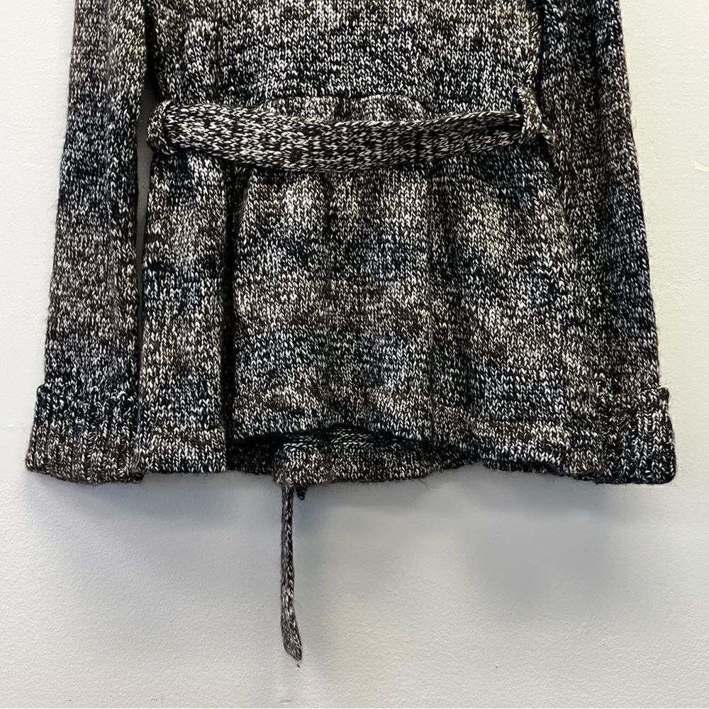 525 America Wool Blend Marled Knit Ombré Fit & Flare Peplum Wrap Cardigan, Med - Picture 10 of 15